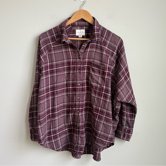 American Eagle Oversized Fit Flannel Shirt SMALL - Picture 1 of 3